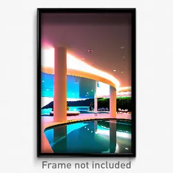 Pixel Art Poster - Tremendous Pool (8 Bit Psychedelic Trippy Video Game Print)