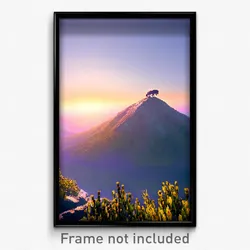 Pixel Art Poster - Natural Mount (8 Bit Psychedelic Trippy Video Game Print)
