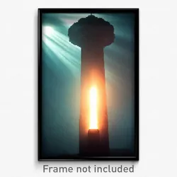 Pixel Art Poster - Mysterious Beacon (8 Bit Psychedelic Trippy Video Game Print)