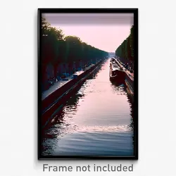 Pixel Art Poster - Negligible Canal (8 Bit Psychedelic Trippy Video Game Print)