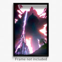 Pixel Art Poster - Complex Rift (8 Bit Psychedelic Trippy Video Game Print)
