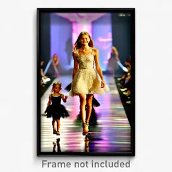 Pixel Art Poster - Adorable Catwalk (8 Bit Psychedelic Trippy Video Game Print)
