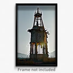 Pixel Art Poster - Tattered Belfry (8 Bit Psychedelic Trippy Video Game Print)