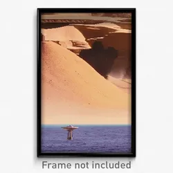 Pixel Art Poster - Tan Bluff (8 Bit Psychedelic Trippy Weird Video Game Print)