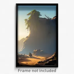 Pixel Art Poster - Barren Hideaway (8 Bit Psychedelic Trippy Video Game Print)