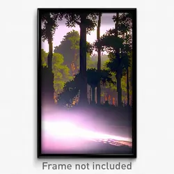 Pixel Art Poster - Shady Woods (8 Bit Psychedelic Trippy Weird Video Game Print)