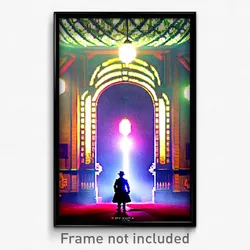 Pixel Art Poster - Wiry Manse (8 Bit Psychedelic Trippy Weird Video Game Print)