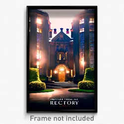Pixel Art Poster - Prestigious Rectory (8 Bit Psychedelic Video Game Print)