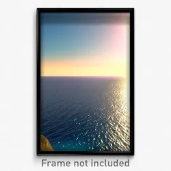 Pixel Art Poster - Realistic Ocean (8 Bit Psychedelic Trippy Video Game Print)