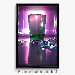 Pixel Art Poster - Glass Waste (8 Bit Psychedelic Trippy Weird Video Game Print)