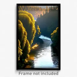Pixel Art Poster - Dense Creek (8 Bit Psychedelic Trippy Weird Video Game Print)