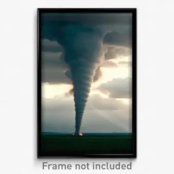 Pixel Art Poster - Elegant Tornado (8 Bit Psychedelic Trippy Video Game Print)