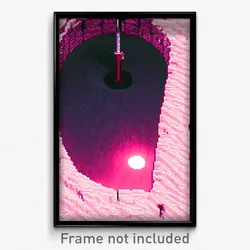 Pixel Art Poster - Rosy Hole (8 Bit Psychedelic Trippy Weird Video Game Print)