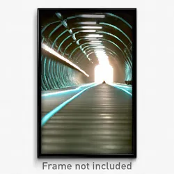 Pixel Art Poster - Brisk Tunnel (8 Bit Psychedelic Trippy Video Game Print)