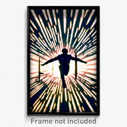 Pixel Art Poster - Agile Hyperspace (8 Bit Psychedelic Trippy Video Game Print)