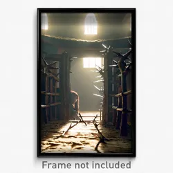 Pixel Art Poster - Thorny Stable (8 Bit Psychedelic Trippy Video Game Print)