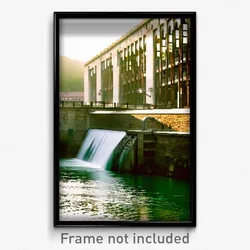 Pixel Art Poster - Antique Dam (8 Bit Psychedelic Trippy Weird Video Game Print)