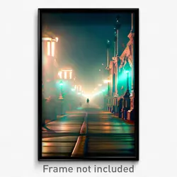 Pixel Art Poster - Monstrous Thoroughfare (8 Bit Psychedelic Video Game Print)