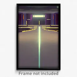 Pixel Art Poster - Empty Chamber (8 Bit Psychedelic Trippy Video Game Print)