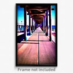 Pixel Art Poster - Nutty Pier (8 Bit Psychedelic Trippy Weird Video Game Print)
