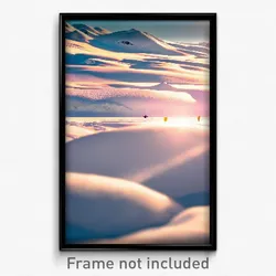 Pixel Art Poster - Important Snowfields (8 Bit Psychedelic Video Game Print)