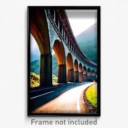 Pixel Art Poster - Grand Viaduct (8 Bit Psychedelic Trippy Video Game Print)