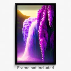 Pixel Art Poster - Violet Cascade (8 Bit Psychedelic Trippy Video Game Print)