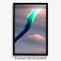 Pixel Art Poster - Glitchy Tornado (8 Bit Psychedelic Trippy Video Game Print)