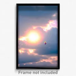 Pixel Art Poster - Cloudy Easter (8 Bit Psychedelic Trippy Video Game Print)