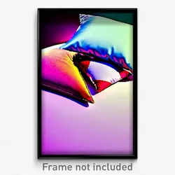Pixel Art Poster - Gorgeous Pillow (8 Bit Psychedelic Trippy Video Game Print)