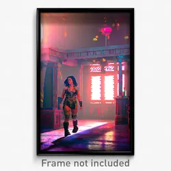 Pixel Art Poster - Musty Exotic Area (8 Bit Psychedelic Trippy Video Game Print)