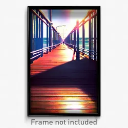 Pixel Art Poster - Deadly Boardwalk (8 Bit Psychedelic Trippy Video Game Print)