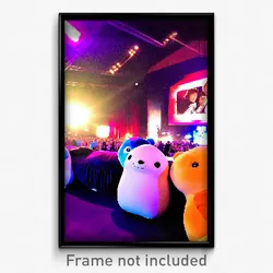 Pixel Art Poster - Plush Movie Festival (8 Bit Psychedelic Video Game Print)