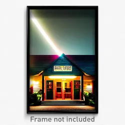 Pixel Art Poster - Novel Lodge (8 Bit Psychedelic Trippy Weird Video Game Print)