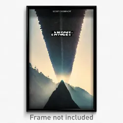 Pixel Art Poster - Secret Cataract (8 Bit Psychedelic Trippy Video Game Print)