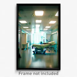 Pixel Art Poster - Pristine Hospital (8 Bit Psychedelic Trippy Video Game Print)