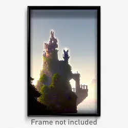 Pixel Art Poster - Hidden Ramparts (8 Bit Psychedelic Trippy Video Game Print)