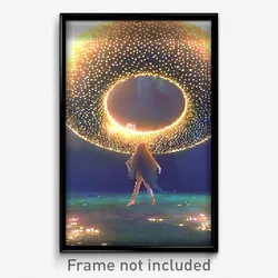 Pixel Art Poster - Voluminous Fairy Ring (8 Bit Psychedelic Video Game Print)
