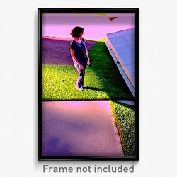 Pixel Art Poster - Candid Lawn (8 Bit Psychedelic Trippy Weird Video Game Print)