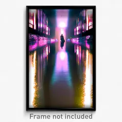 Pixel Art Poster - Reflecting Passage (8 Bit Psychedelic Video Game Print)