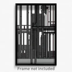 Pixel Art Poster - Wire Frame Stronghold (8 Bit Psychedelic Video Game Print)