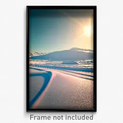 Pixel Art Poster - Familiar Snowfields (8 Bit Psychedelic Video Game Print)