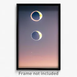 Pixel Art Poster - Conventional Moon (8 Bit Psychedelic Trippy Video Game Print)