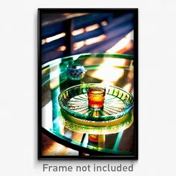 Pixel Art Poster - Glass Mexican Plate (8 Bit Psychedelic Video Game Print)