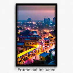 Pixel Art Poster - Noted Indian City (8 Bit Psychedelic Trippy Video Game Print)