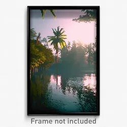Pixel Art Poster - Shady Backwater (8 Bit Psychedelic Trippy Video Game Print)