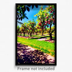 Pixel Art Poster - Awesome Orchard (8 Bit Psychedelic Trippy Video Game Print)