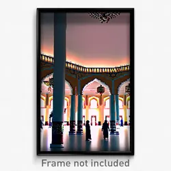 Pixel Art Poster - Unkempt Mosque (8 Bit Psychedelic Trippy Video Game Print)
