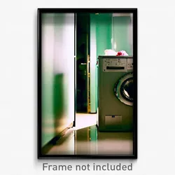 Pixel Art Poster - Lonely Washing Machine (8 Bit Psychedelic Video Game Print)