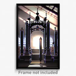 Pixel Art Poster - Black Barony (8 Bit Psychedelic Trippy Video Game Print)
